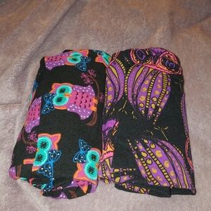 2 pack lularoe Os owl print leggings